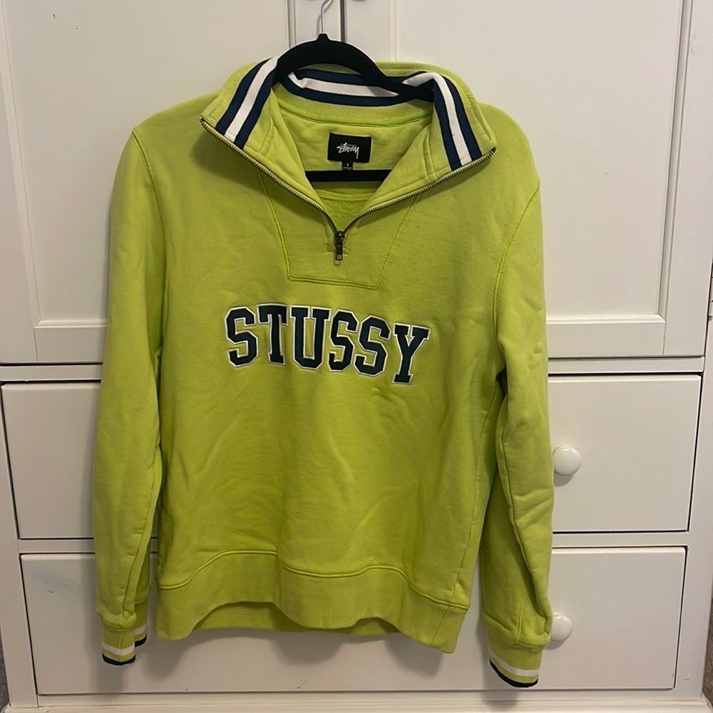 Stussy lime green pullover